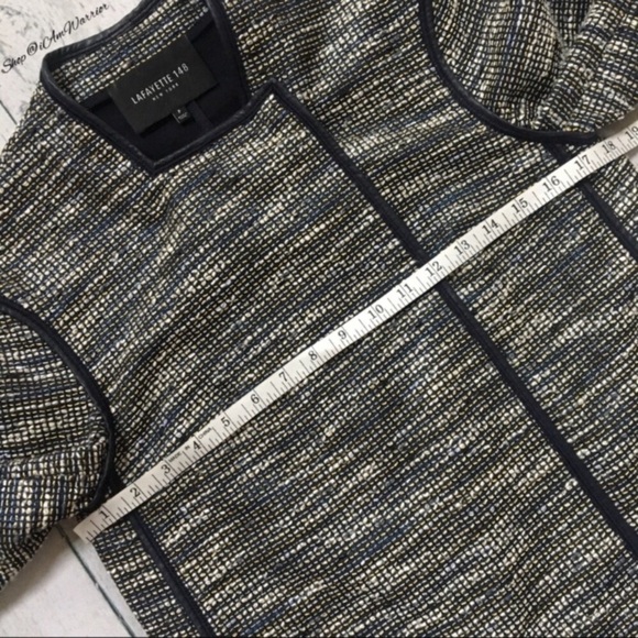 Lafayette 148 tweed metallic collarless blazer *shop@iamwarrior - Picture 6 of 10